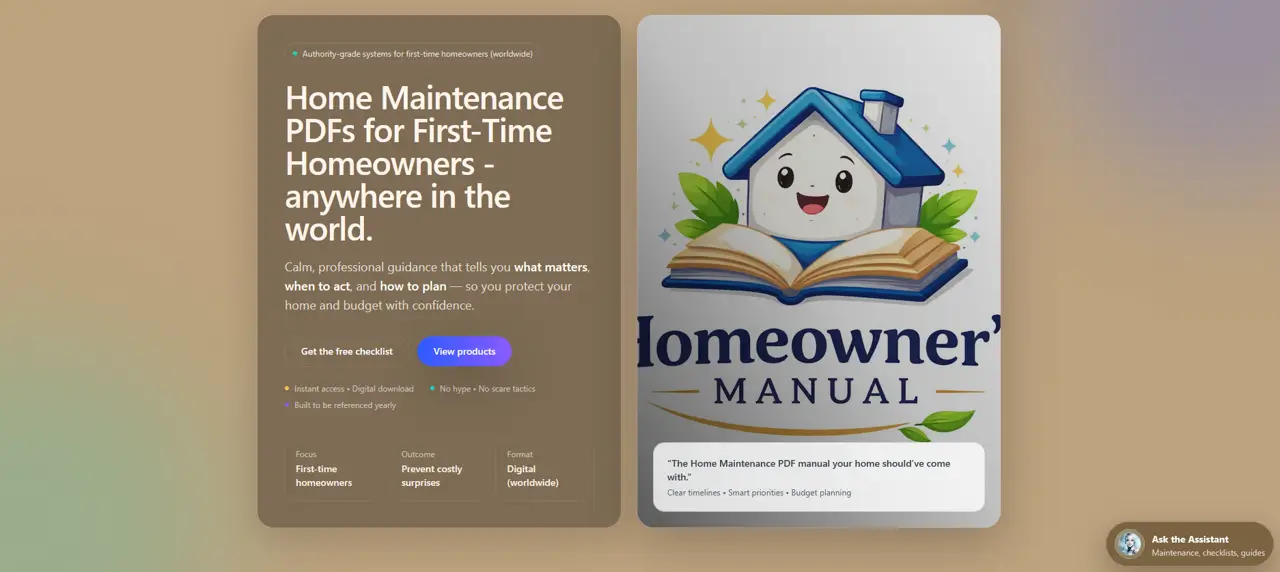 The Home Owners Manual website preview