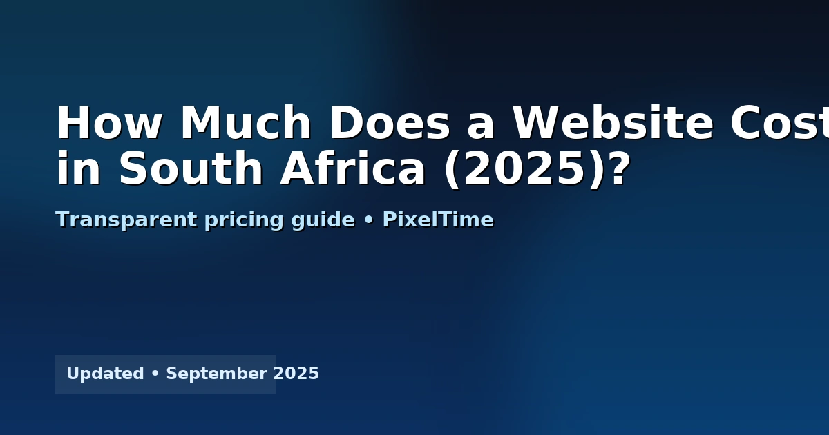 South Africa website pricing 2025